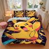 3pcs bedding set Pikachu Electric Includes 1 Comforter + 2 Pillowcases, Without Pillow Inserts, Soft Comfortable,a0910244