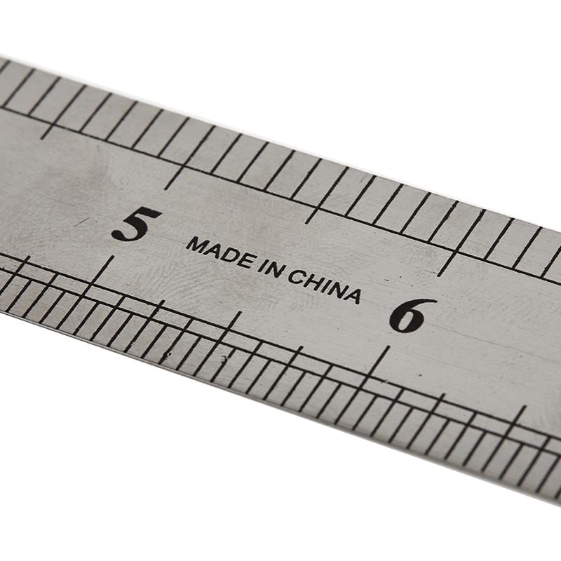 15-30Cm Stainless Steel Metal Straight Ruler Tool Double Sided Measuring Tool