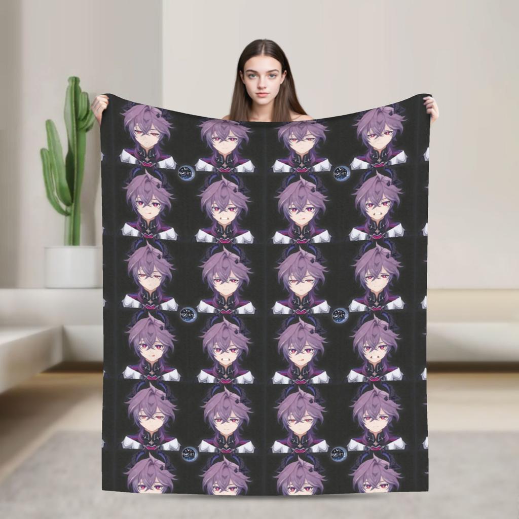 Genshin Impact Durin Game Blankets Fleece All Season Multi-function Super Soft Throw Blankets for Sofa Outdoor Bedspread