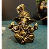 French Brown Ceramic Pagadi Ganesh Idol for Home Decor Ganesha Murti Ganpati Idol for Office