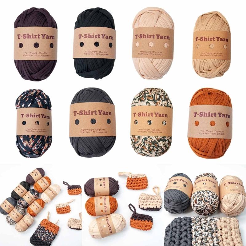 Ручная полоса из ткани Пряжа для футболок Пряжа для вязания крючком и спицами для рукоделия для ручной сумки DIY