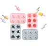 Silicone Mold Ice Cream Mold 6 Hole Popsicle Mould Ice Cube Tray Reusable DIY Homemade Ice Cream Maker Tools Kitchen Accessories