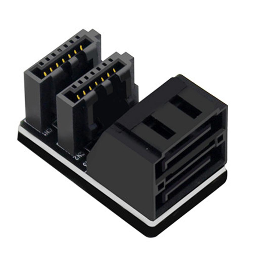 2x SATA 7-контактный адаптер-конвертер Plug and Play 90/180 градусов SATA-адаптер с углом вверх SATA 7-контактный адаптер для материнской платы настольного компьютера