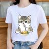 Fashion Women Fortune Cat Print T Shirt Funny Casual O-neck Short Sleeves T-shirt Summer Female Tee Shirt