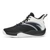 Youth  Kids Night Non-Slip Wear-Resistant Lightweight Mid-Top Basketball Shoes Kids Basketball Shoes Black White A312111111A-4
