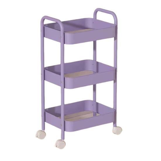 Стеллаж для хранения с колесами, прочная несущая многослойная конструкция, простая установка, устойчивая универсальная тележка для хранения