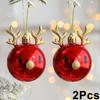 1Pce Antlers Ball Christmas Ball Christmas Tree Hanging Deer Christmas Ball Deer Pendant