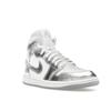 Air Jordan 1 Mid SE металлические серебристые женские кроссовки White Wolf-Grey FN5031-100