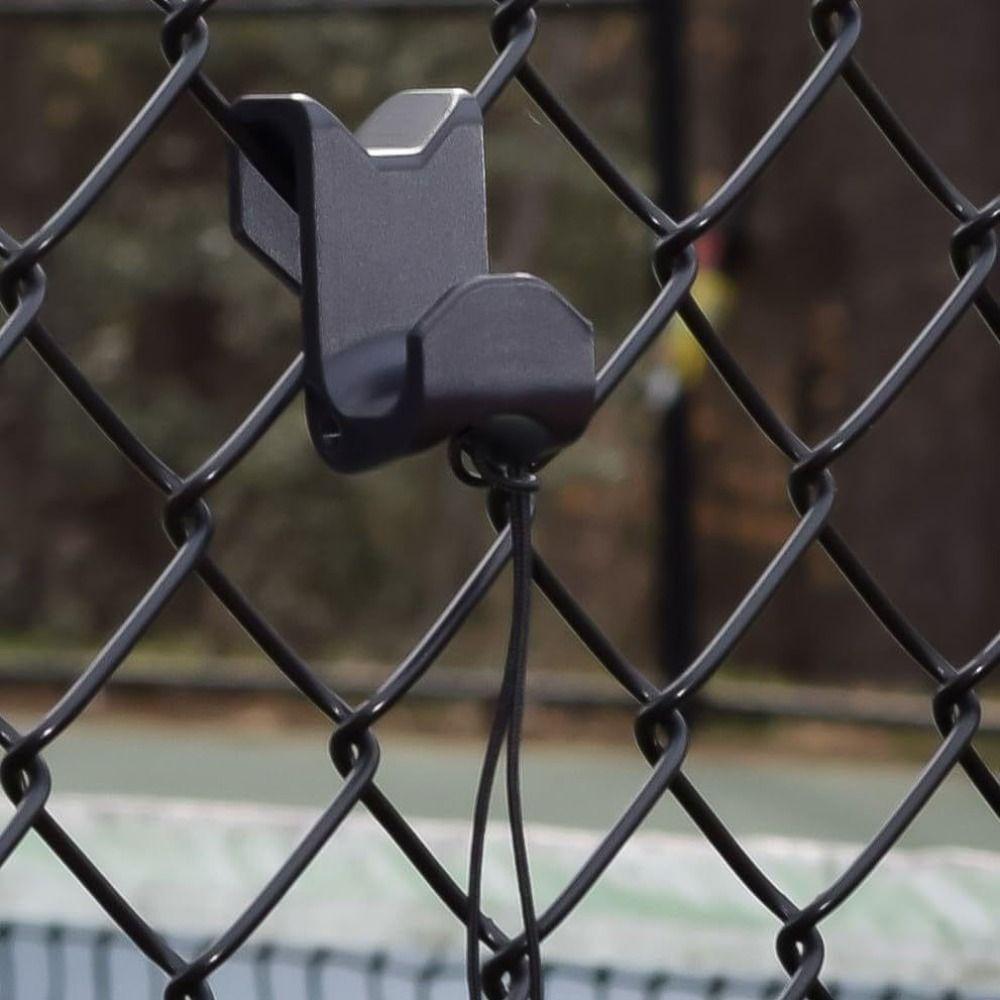 Heavy-Duty Chain Link Fence Hook with Lanyard Portable Hook for Fence Black PLA Fence Hanger for Sports Bags