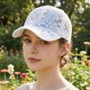 White Pink Hollow Out Baseball Cap Duck Tongue Breathable Baseball Cap  Summer