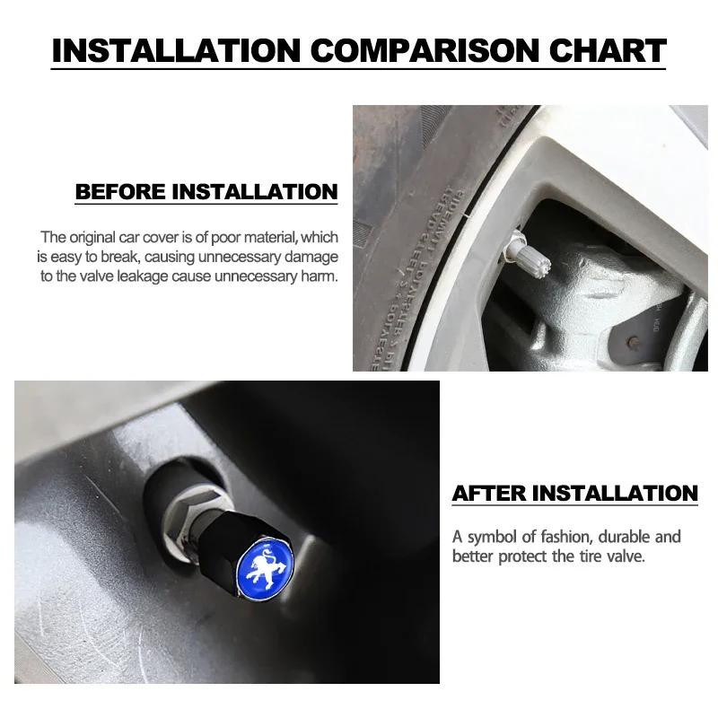 Для автомобиля Peugeot Колпачок клапана шины Накладка на вентиль колеса с брелоком-ключом Для Peugeot 206 308 307 208 207 3008 2008 508 407 301 406 4