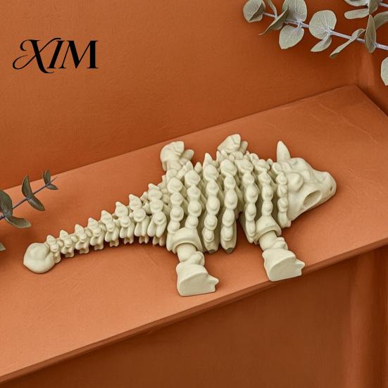 Креативные 3D-печатные костяные поделки 5 шт. 3D-артикулированный скелет дракона, украшение, фигурка с подвижными суставами, имитация окаменелостей, поделки, коллекционные предметы, гибкие