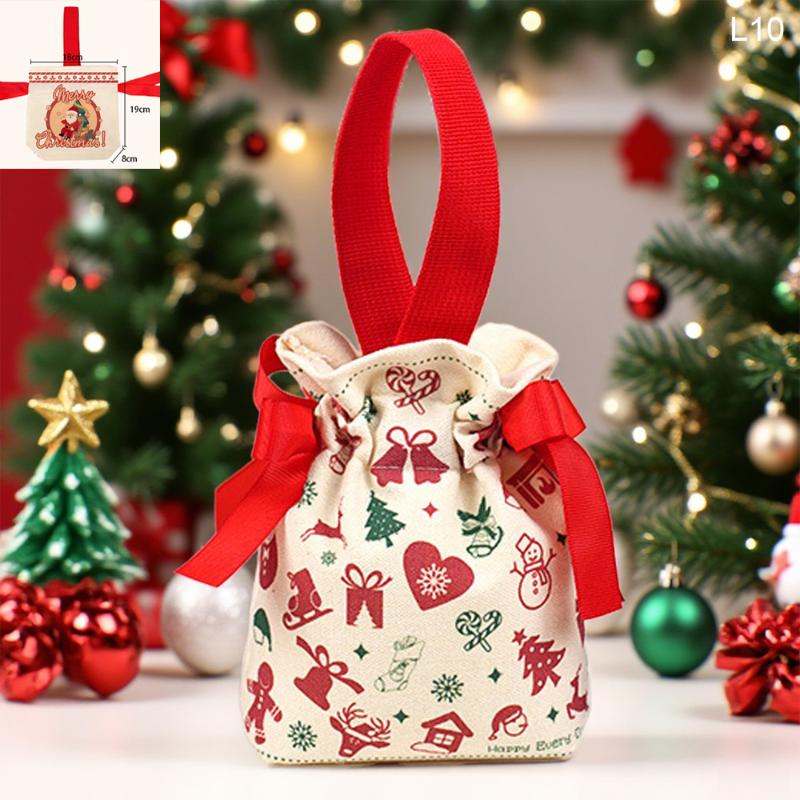 1Pc Christmas Gift Bag Cartoon Apple Candy Packaging Box Party Supplies Christmas Gift Wrapping Boxes Candy Storage Bags