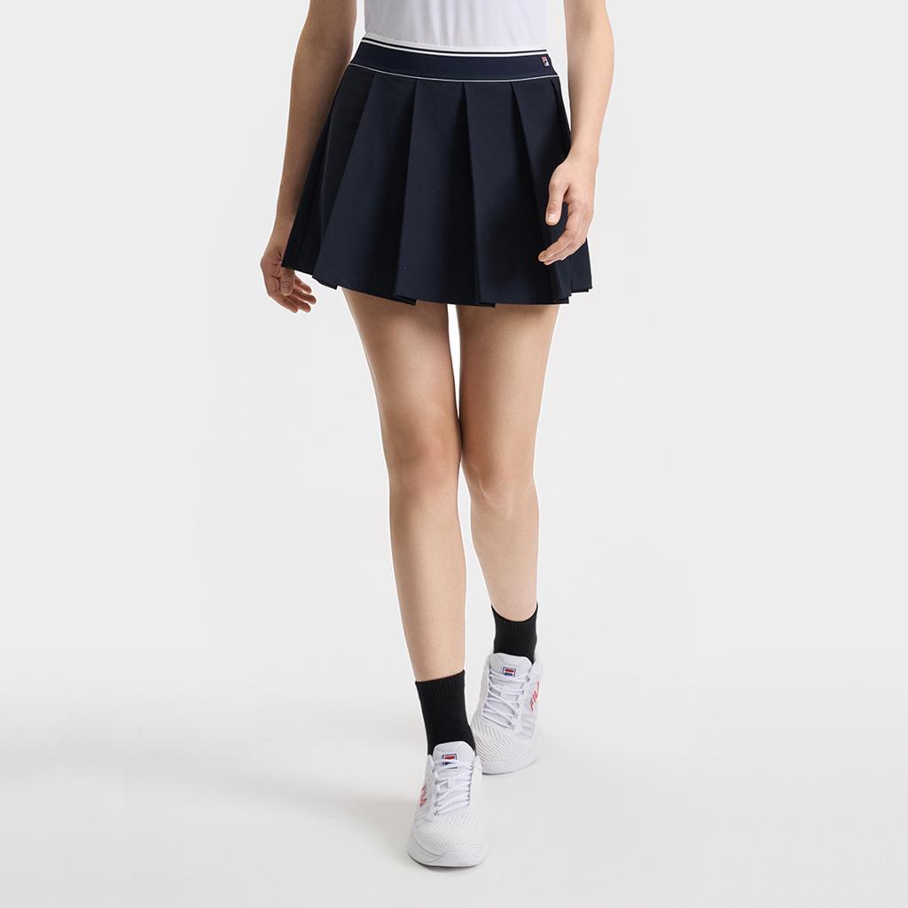 Fila Теннисная серия Юбка Сьюзен Классический логотип бренда Повседневная универсальная теннисная спортивная юбка Кэжуал Женские юбки Темно-синий A11W523309F-NV
