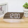Large Size Simple Makeup Mirror LED Digital Display Time and Temperature USB Alarm Clock Desktop Electronic Snooze Alarm Clock