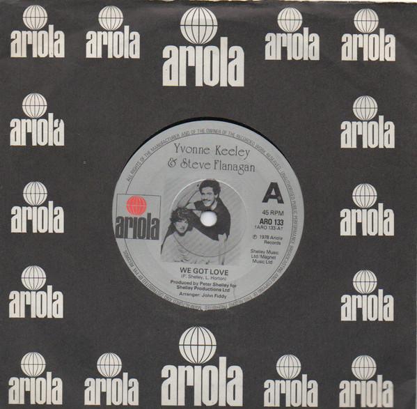 7-дюймовая пластинка YVONNE KEELEY & STEVE FLANAGAN - We Got Love ARO133 Ariola 1978 UK Поп Б/У