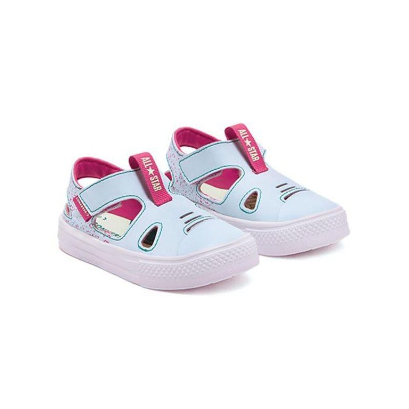 Converse Сандалии Chuck Taylor All Star для малышей, низкие. Простой комфорт. Износостойкие. Светло-голубой, маджента. 767564C