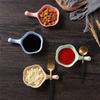 AEE4-Seasoning Plate Dressing Tomato Sauce Dish Kitchen Sauce Bowl Handle Plates Serving Saucers Bowl For Sauce