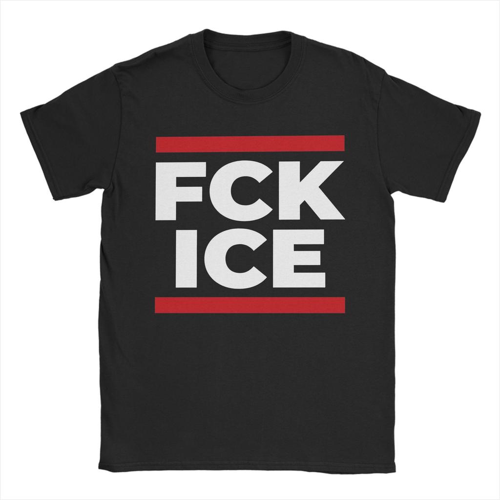 Abolish ICE Men T Shirt  Vintage Tees Short Sleeve Round Collar TShirt Pure Cotton 4XL 5XL Clothes