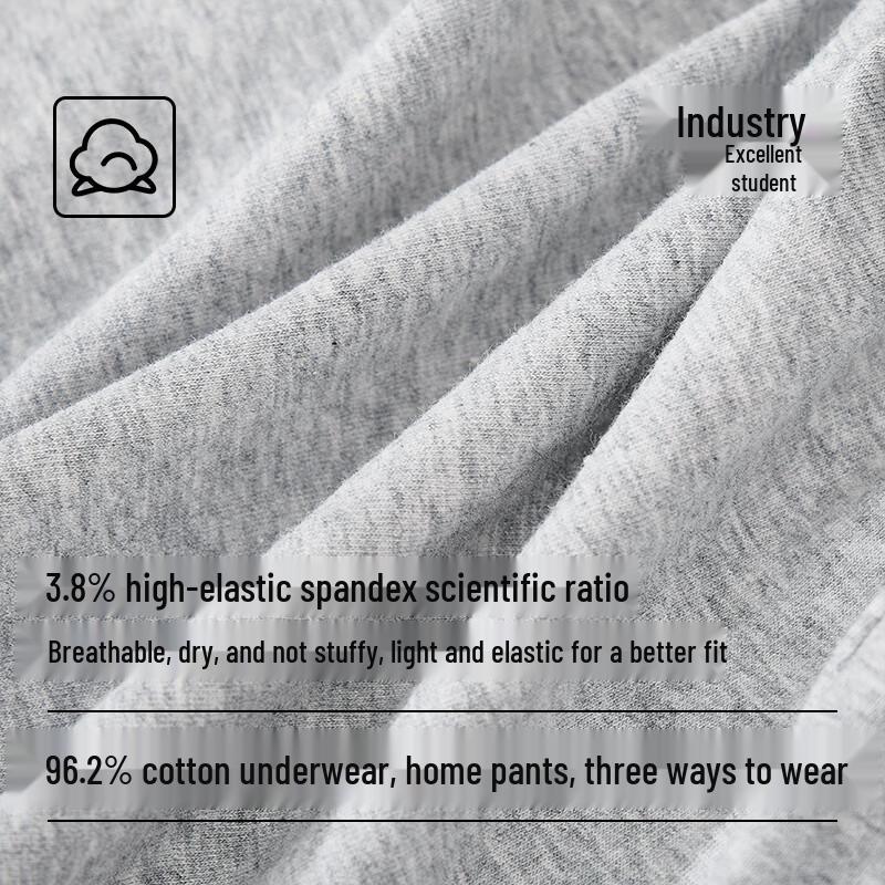 LANGSHA Мужские боксеры для отдыха из чистого хлопка