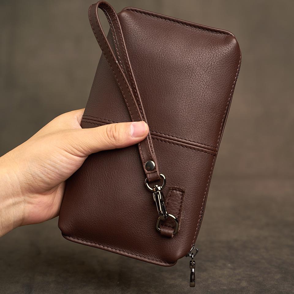 Натуральная кожа, повседневный мужской клатч, кошелек для телефона, мини-кошельки для монет, держатель для кредитных карт, черные деловые маленькие сумки для денег