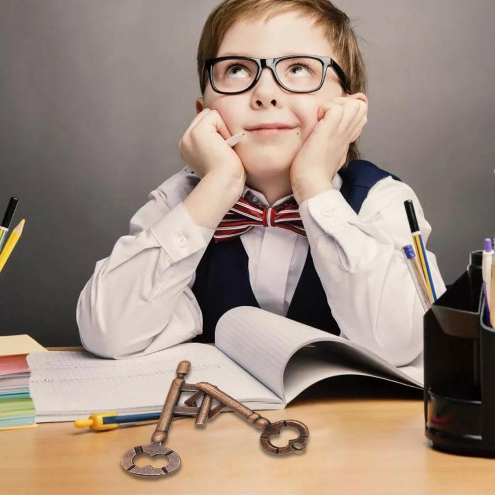 Decompression Toys Brain Tester Key Lock Toy Development Puzzle Test Game Children IQ Key Kid P D5F6