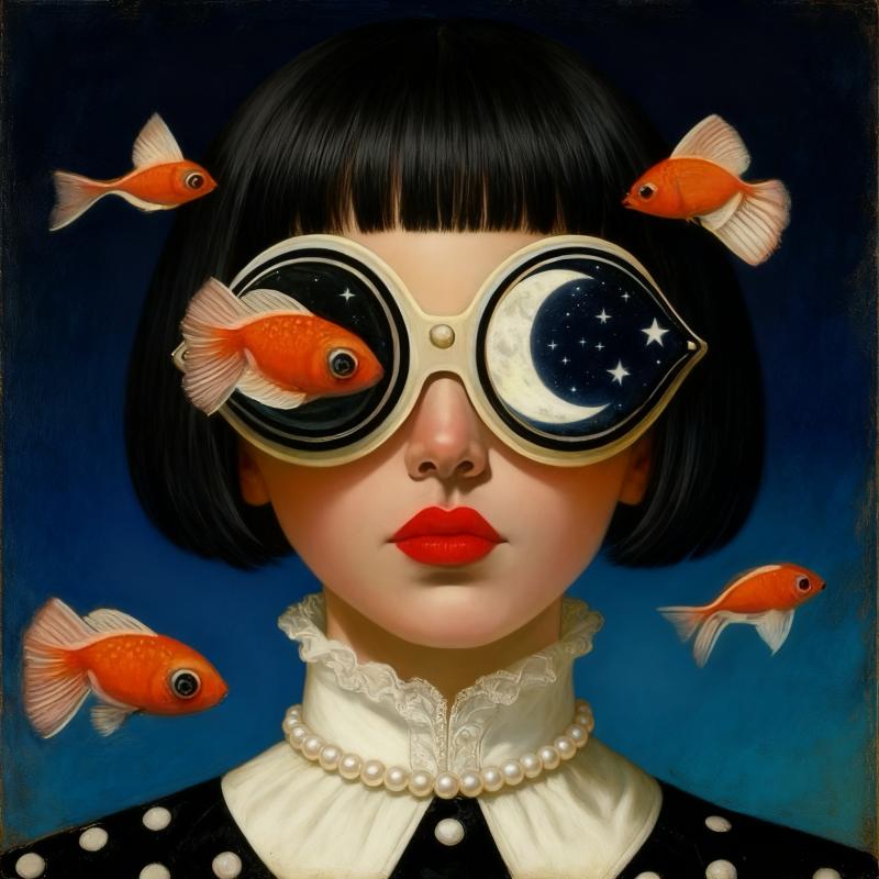 New Arrival Surrealism Woman Portrait Poster Print Abstract Wall Art Fantasy Wonderful Girl Canvas Painting Home Decor Gift