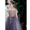 2025 Summer New Style Girls' Puffy Yarn Fashionable Wedding Runway Host Formal Dress