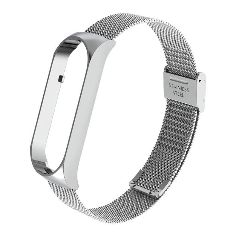 For Xiaomi Mi Band 3 4 5 6 Metal Strap Wristband Stainless Steel Buckle Replacement Strap