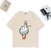 Funny Funny Printed T-shirt Funny Duck Round Neck Loose Cotton T-shirt Oversized Top Unisex Hip Hop Street Oversized T-shirt