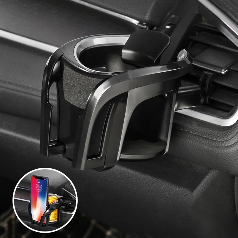 Automotive Cup Holder Drink Barrel Air Vent Phone Holder Bracket Adjustable Mount Mobile Phone Holder