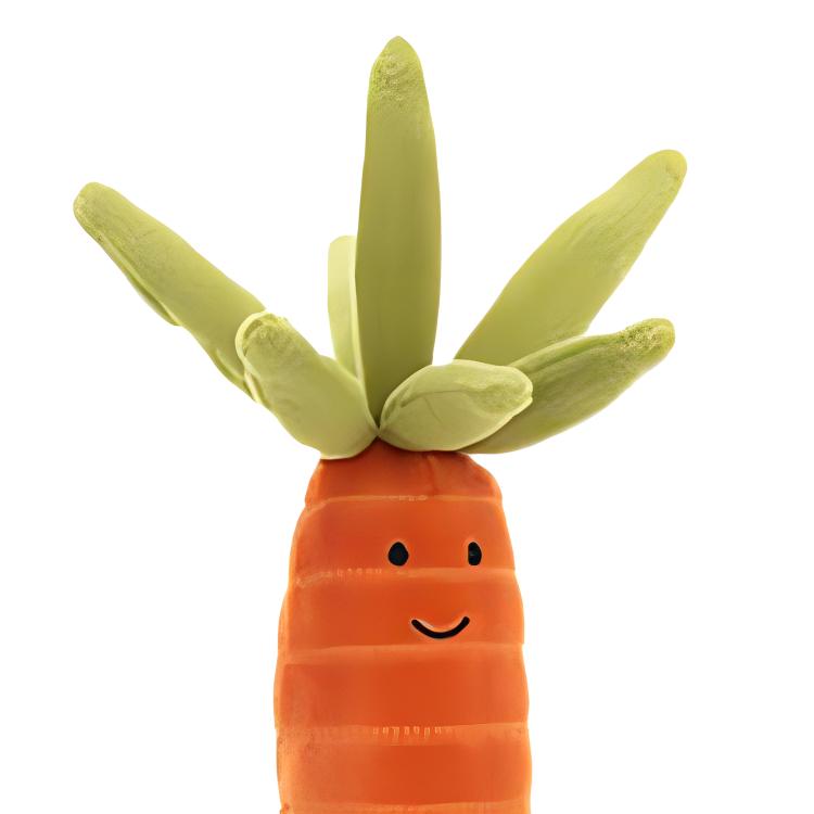 Jellycat Серия Еда Живой Овощ Морковь Кукла-компаньон Плюшевая кукла 17 см высотой