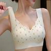 Женский бюстгальтер с эластичными бретелями, кружевной цветочный принт, жилет, максимальный комфорт