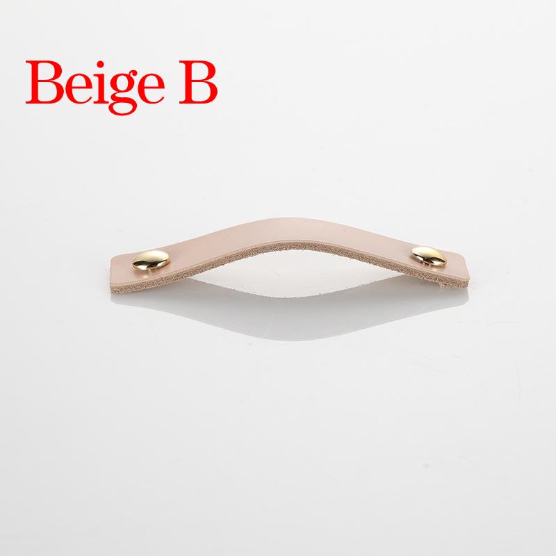 Leather Door Handle Cabinet Drawer Knobs Cupboard PU Leather Pulls Furniture Handles With Screws Furniture Hardware Accessories