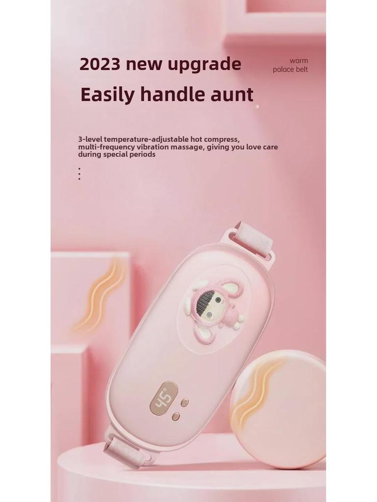 Ультратонкий перезаряжаемый пояс для менструального согревания с вибрационным массажем