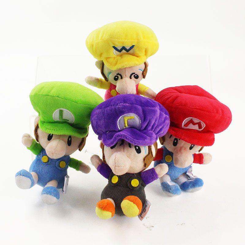 Premium Quality Super Mario Bros Baby Mario Luigi Plush Toy Stuffed Doll 6.7