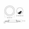 Recessed white round luminaire 22.2 cm built-in LED 18W DownLight Videx 4000K 2100lm
