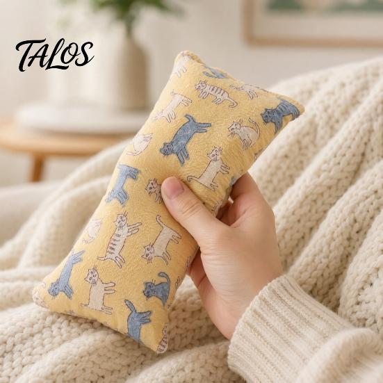 Самостоятельная игра Кошачья игрушка Подушка-обнимашка, Кошачья мята с серебристой лозой, Шуршащий пищалка для котят, Шуршащий когтеточка, Милый принт, Для объятий для домашних кошек, Для кусания