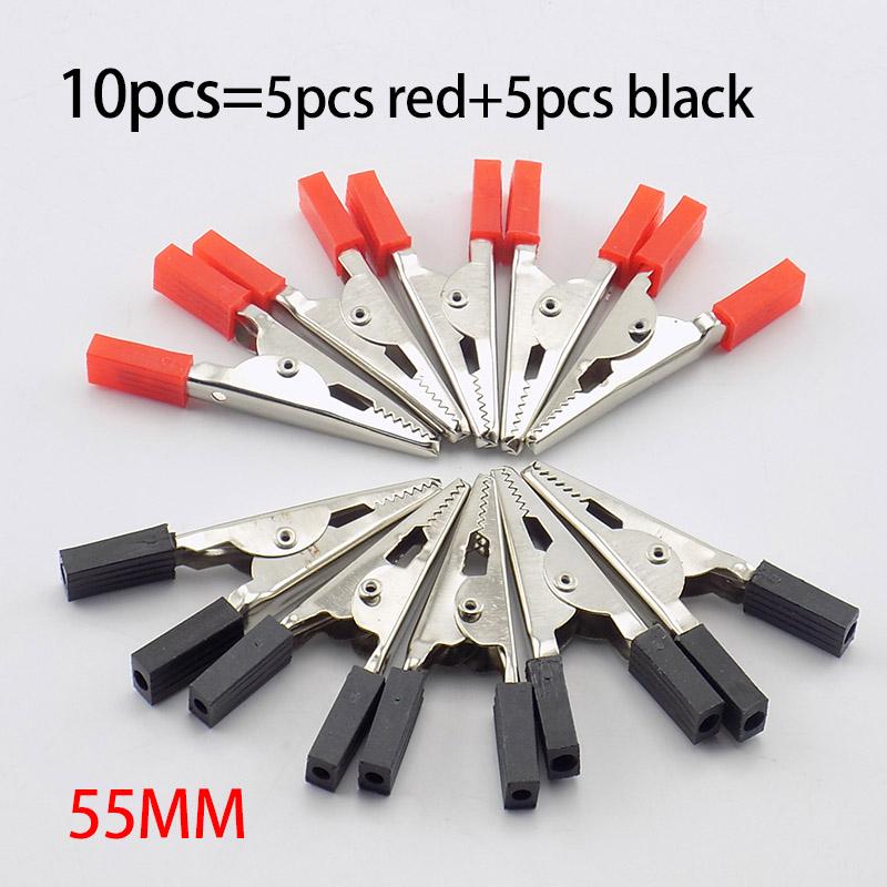 10 шт. 50 мм 35 мм зажимы типа «крокодил» испытательные провода клеммы питания зажимы электрический инструмент