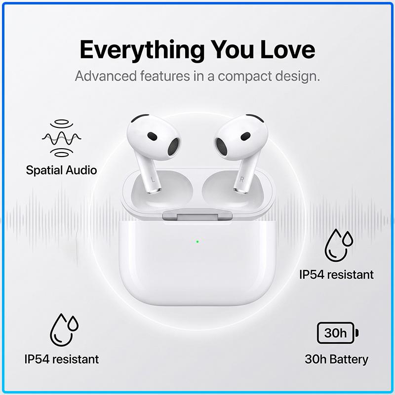 Наушники Air 4 True Wireless четвертого поколения Bluetooth 5.3 с активным шумоподавлением (ANC) Мгновенное подключение Наушники для четких голосовых вызовов
