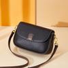 Small Bag Leather New Small Square Bag, Daily Matching Women's Bag Retro Cowhide Shoulder Messenger Bag