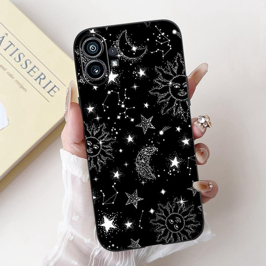 Модный Чехол-Картина Для Nothing Phone (1) Черный Мягкий Силиконовый Чехол Для Nothing Phone One Phone1 Чехлы Бамперы