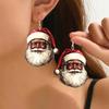 Cross-border hot sale Santa series earrings Fun Christmas Day atmosphere Cartoon Santa earrings