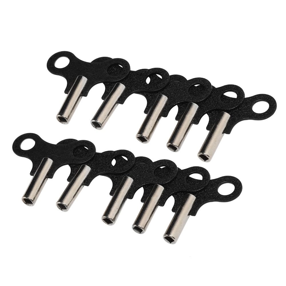10PCS Set Clock Tool Clockwork Keys Compact Mechanical Clock Key Clock Repair Tool Antique Clocks