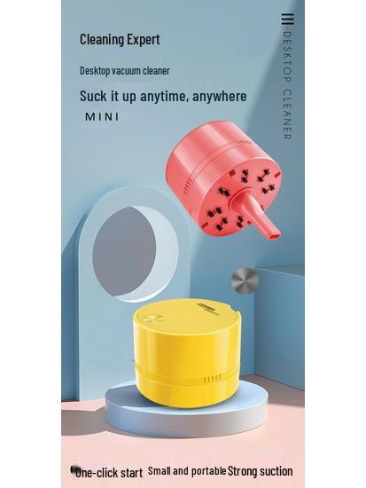 Portable Wireless Mini Vacuum for Desktops – Ideal for Students and Home Use