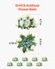 VEVOR Flower Balls Arrangement Bouquet 10 PCS, 240 mm Diameter Artificial Flower Balls Wedding Rose Centerpieces