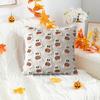 Yousheng Halloween Pumpkin Ghost Pillow Cover Soft Plush Pillowcase Farmhouse Throw Cushion Case Halloween Porch Decorations