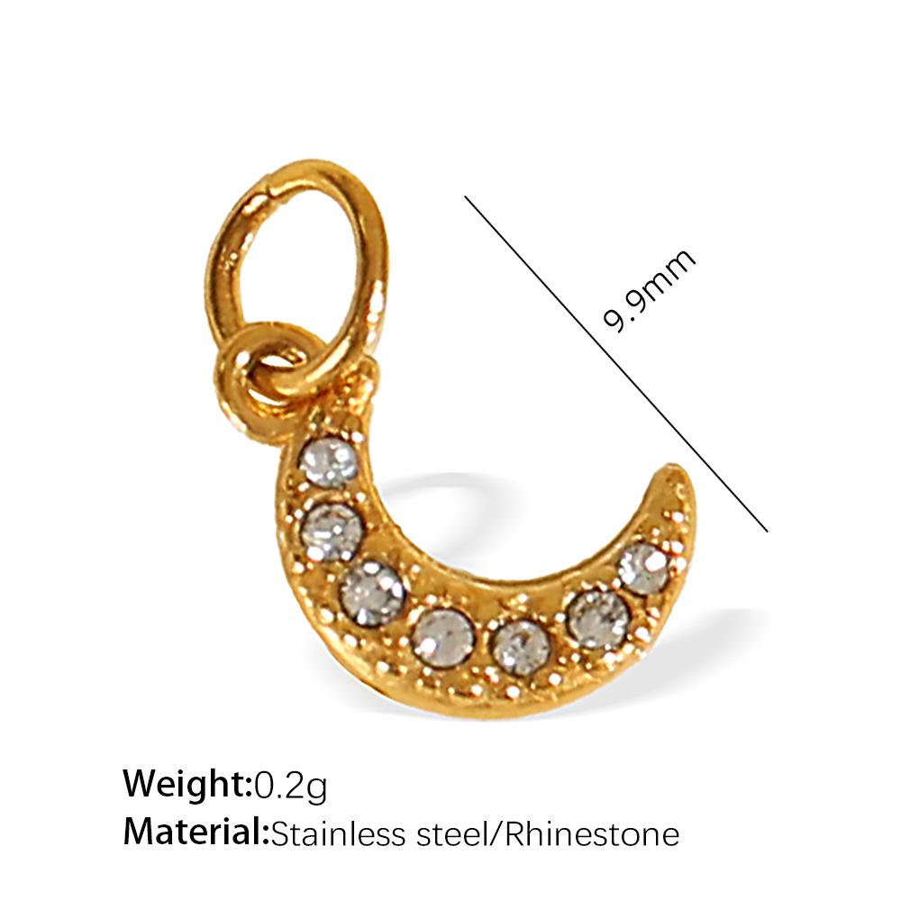 Exquisite Diy Diverse Diamond Pendant Accessories Stainless Steel Gold Plated Versatile Pendant Collection