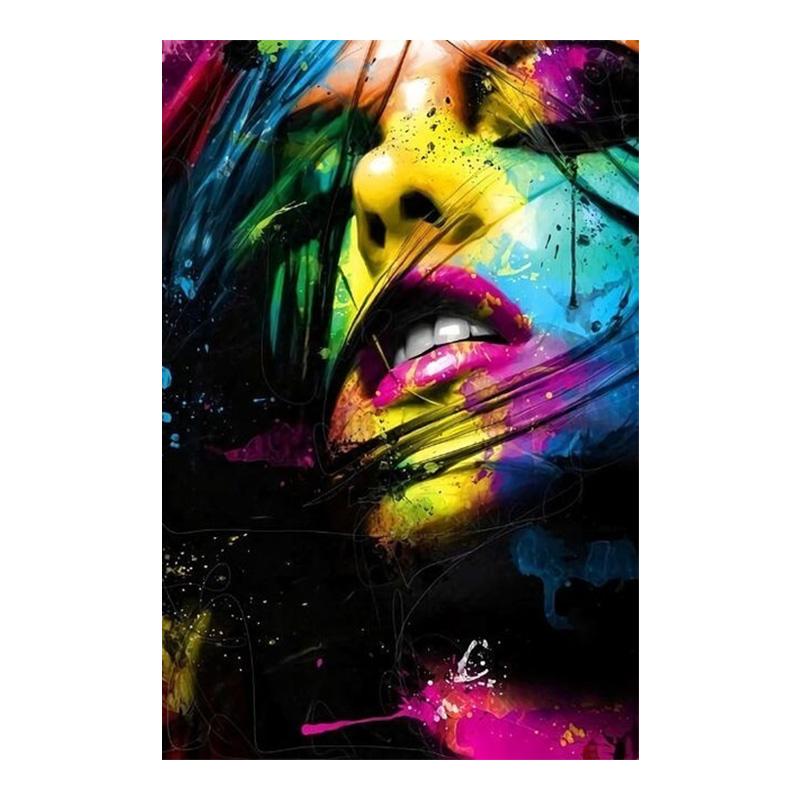 Abstract Graffiti Art Canvas Painting Pop Art Canvas Posters Modern Girls Wall Art Pictures For Living Room Wall Decor Background Wall Decoration