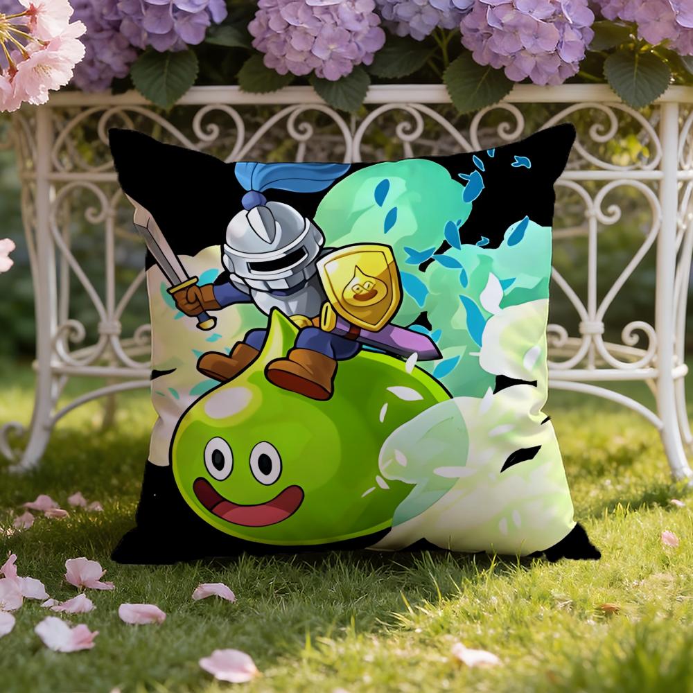 Anime D-Dragon Q-Quest Rocket Slime Cushion Cover Home & Car Dual-Scene Pillow Cover: Reversible for Premium Comfort